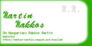 martin makkos business card